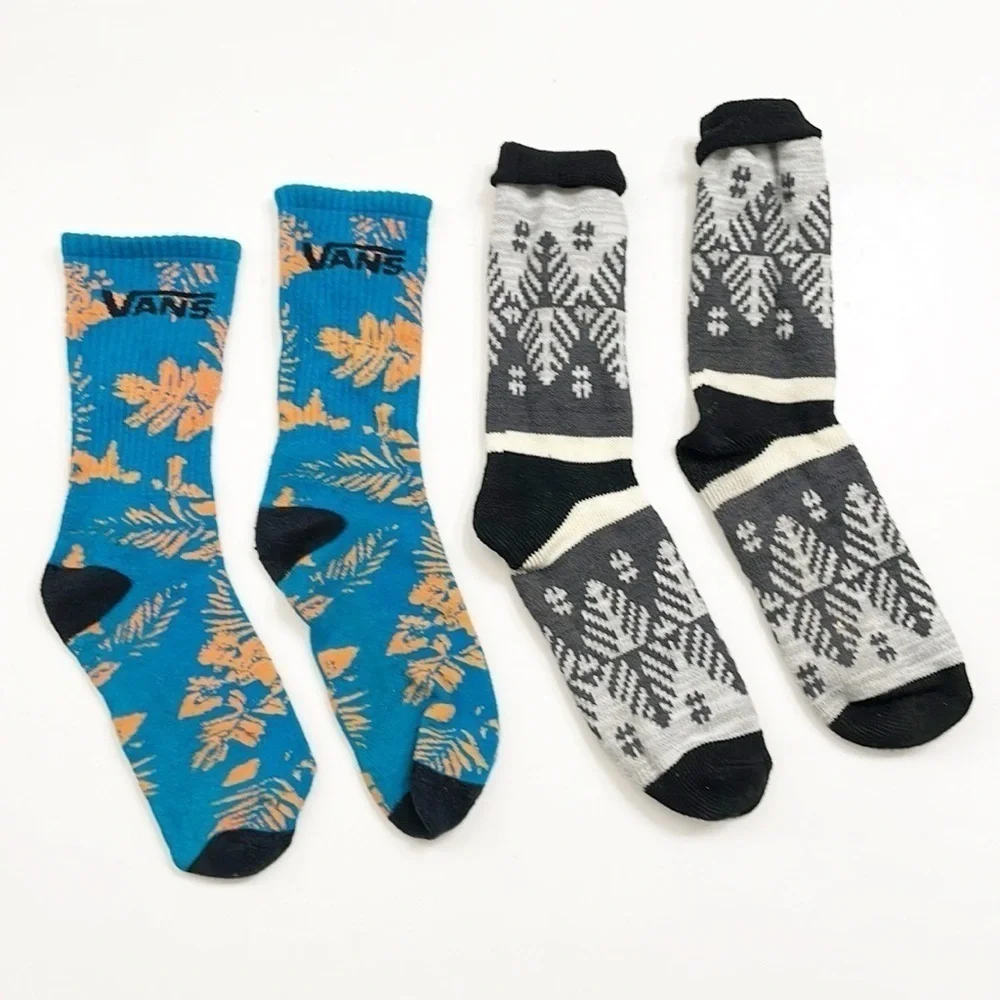 Men’s mixed pattern crew socks - Set of 2